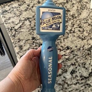 Blue moon beer tap handle
